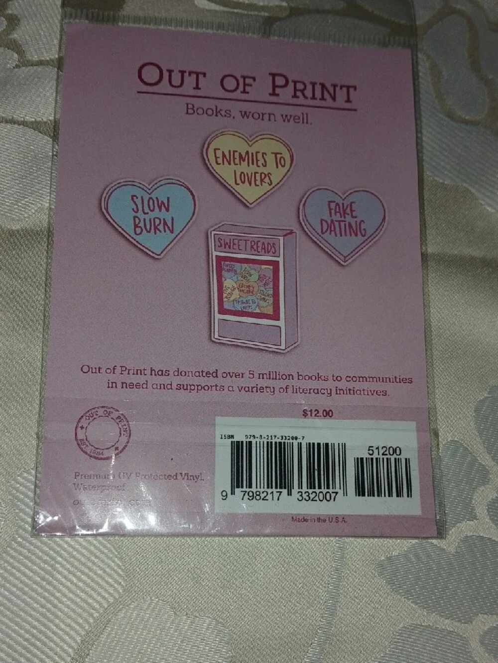Out of Print Conversation Hearts Sticker Pack - Pink, Pastel